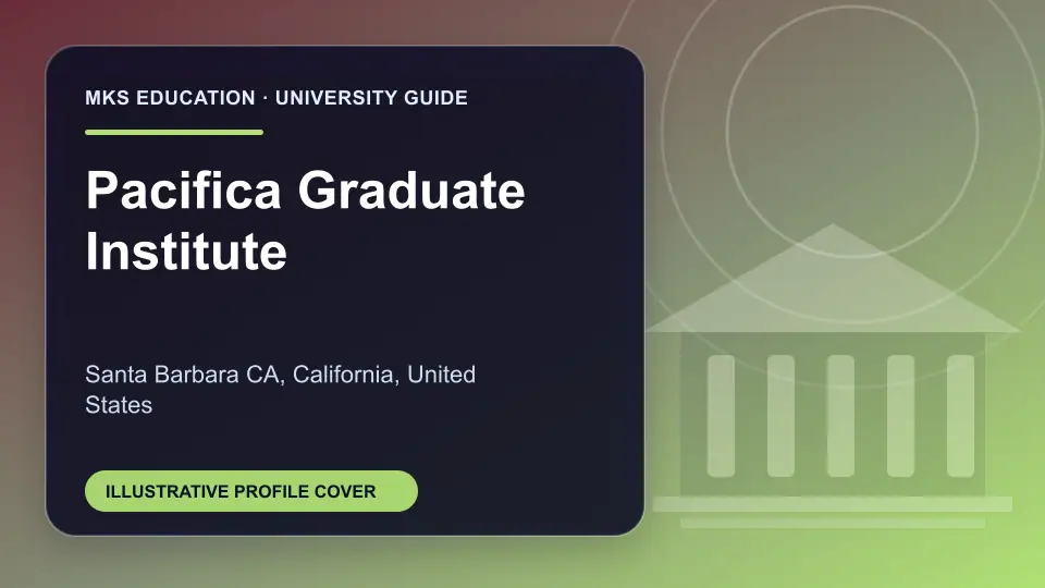 Illustrative MKS Education profile cover for Pacifica Graduate Institute in the USA
