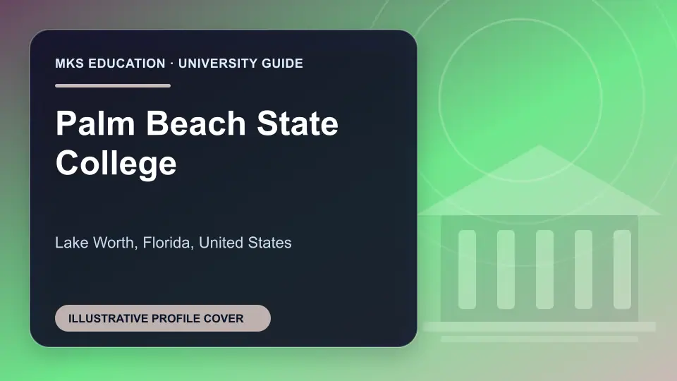 Illustrative MKS Education profile cover for Palm Beach State College in the USA