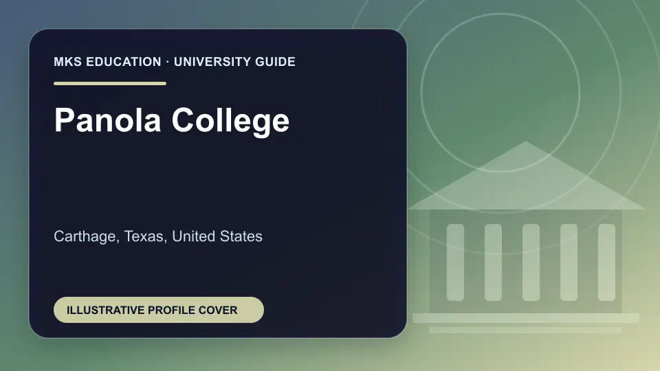 Illustrative MKS Education profile cover for Panola College in the USA