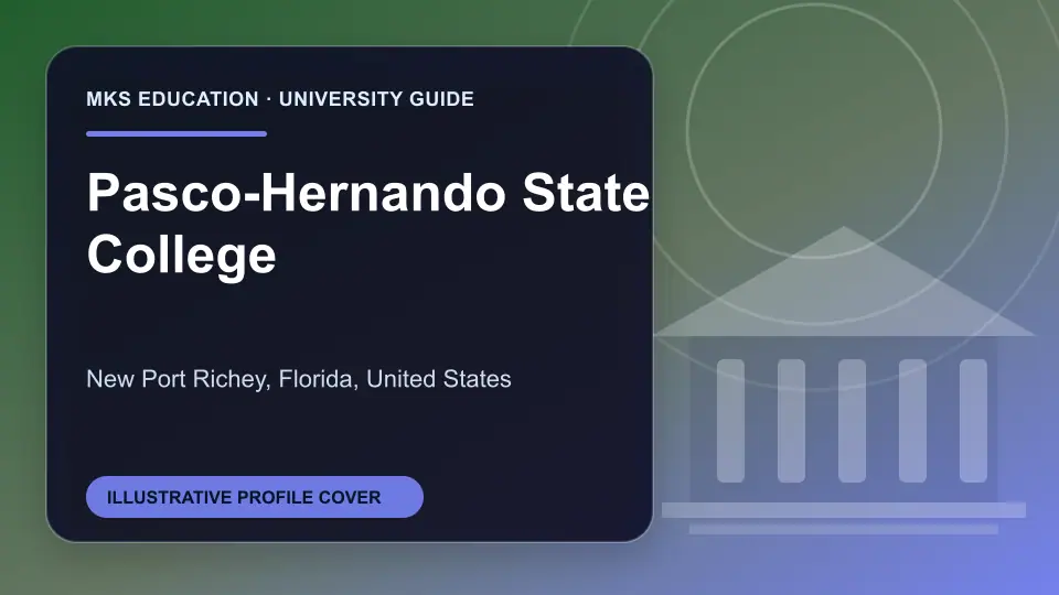 Illustrative MKS Education profile cover for Pasco-Hernando State College in the USA
