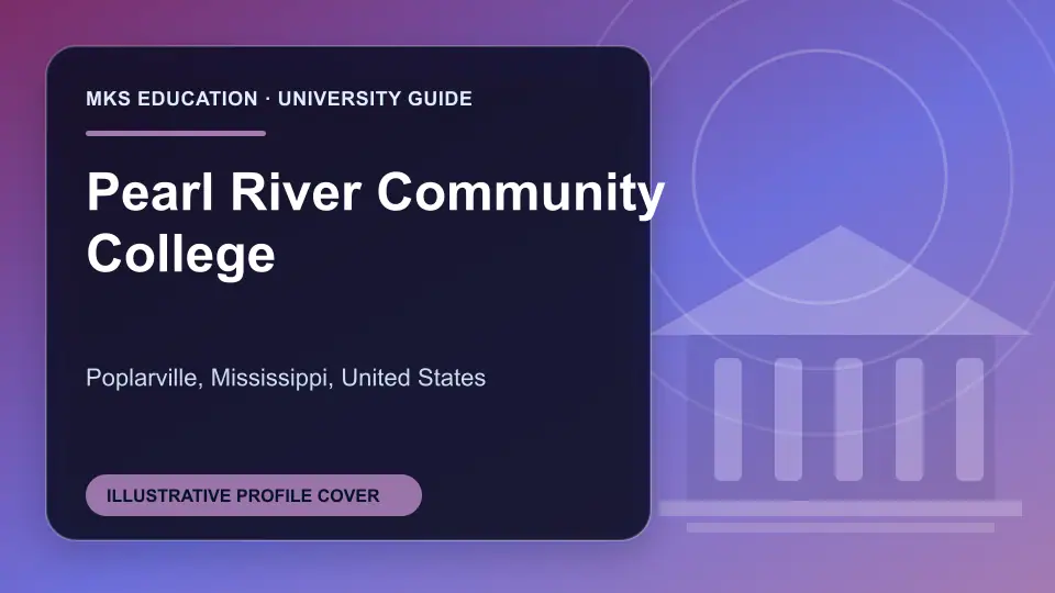 Illustrative MKS Education profile cover for Pearl River Community College in the USA
