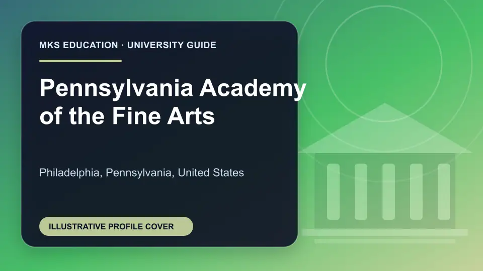 Illustrative MKS Education profile cover for Pennsylvania Academy of the Fine Arts in the USA