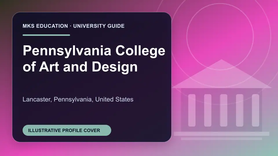 Illustrative MKS Education profile cover for Pennsylvania College of Art and Design in the USA