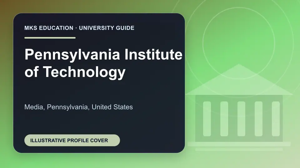 Illustrative MKS Education profile cover for Pennsylvania Institute of Technology in the USA