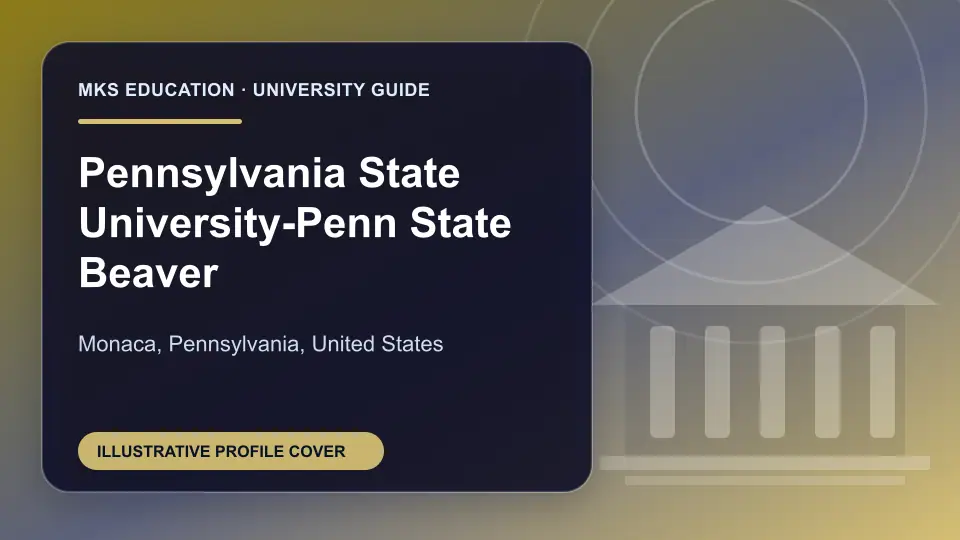 Illustrative MKS Education profile cover for Pennsylvania State University-Penn State Beaver in the USA
