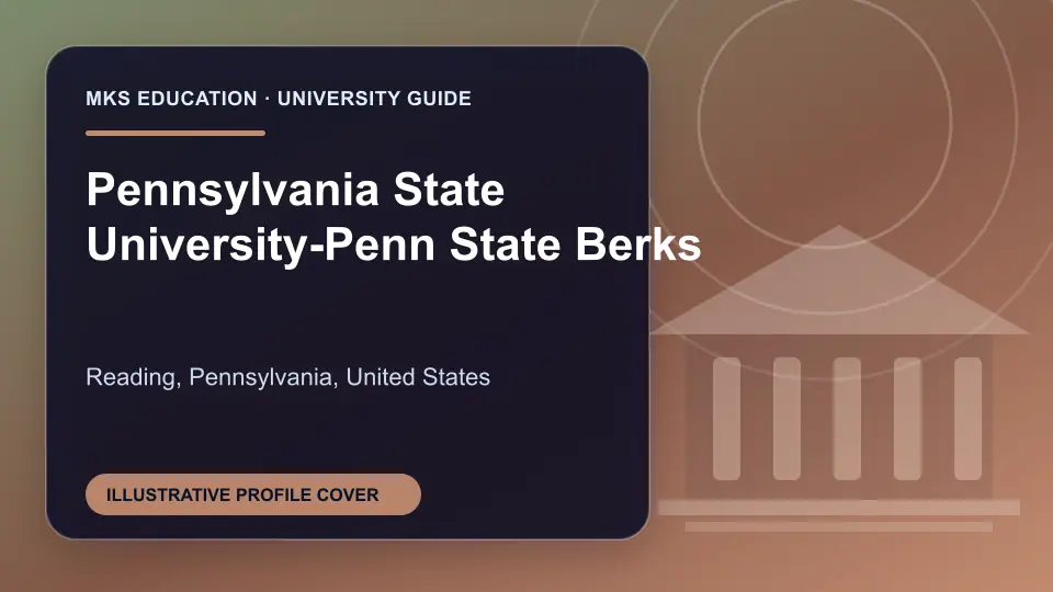 Illustrative MKS Education profile cover for Pennsylvania State University-Penn State Berks in the USA