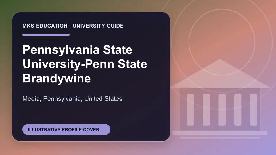 Illustrative MKS Education profile cover for Pennsylvania State University-Penn State Brandywine in the USA