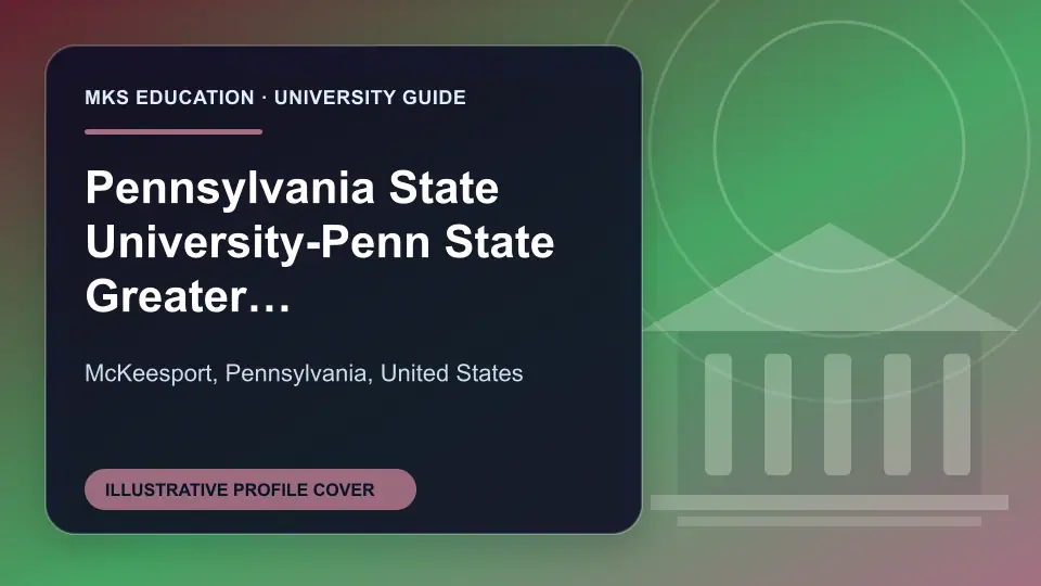 Illustrative MKS Education profile cover for Pennsylvania State University-Penn State Greater Allegheny in the USA