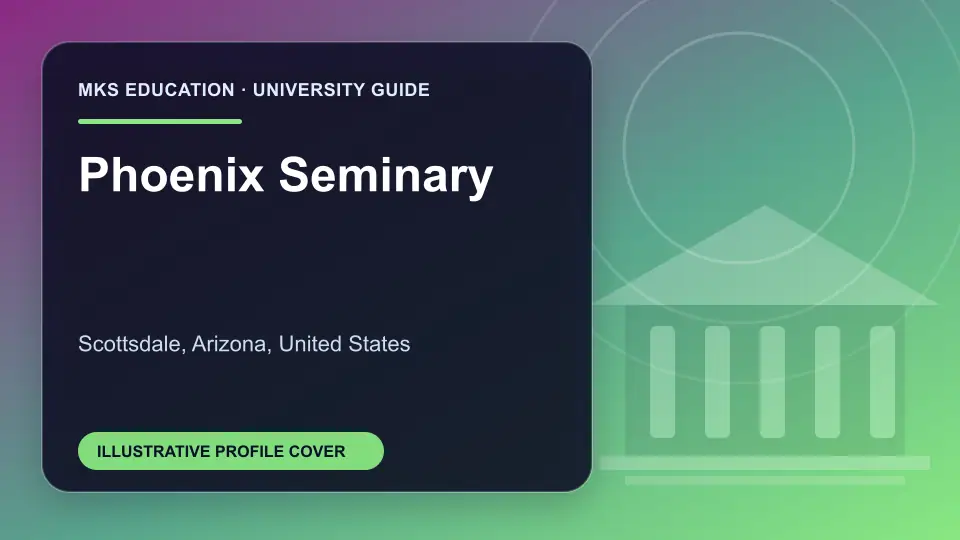 Illustrative MKS Education profile cover for Phoenix Seminary in the USA