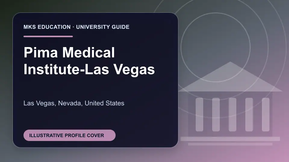 Illustrative MKS Education profile cover for Pima Medical Institute-Las Vegas in the USA