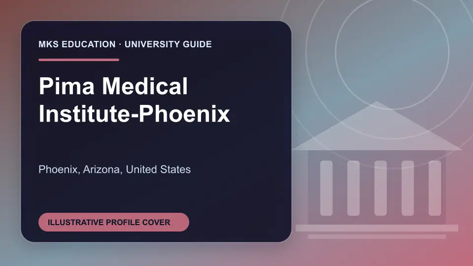 Illustrative MKS Education profile cover for Pima Medical Institute-Phoenix in the USA