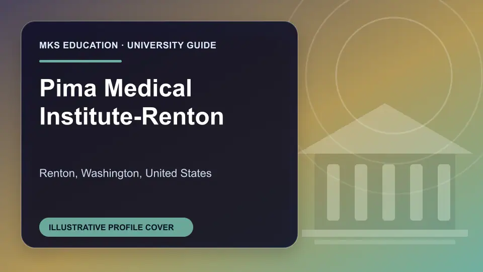 Illustrative MKS Education profile cover for Pima Medical Institute-Renton in the USA