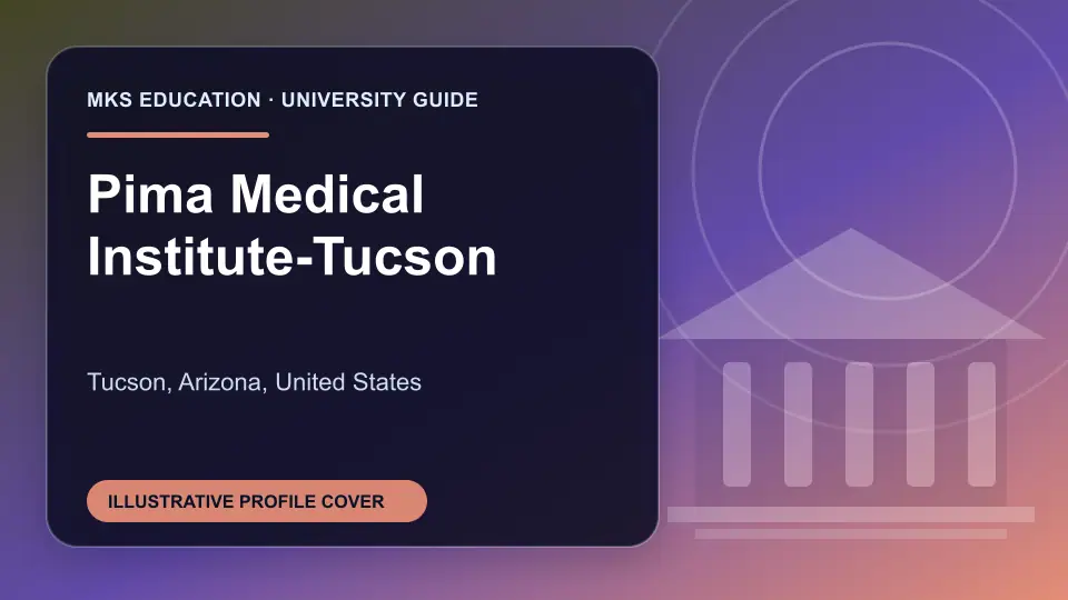 Illustrative MKS Education profile cover for Pima Medical Institute-Tucson in the USA
