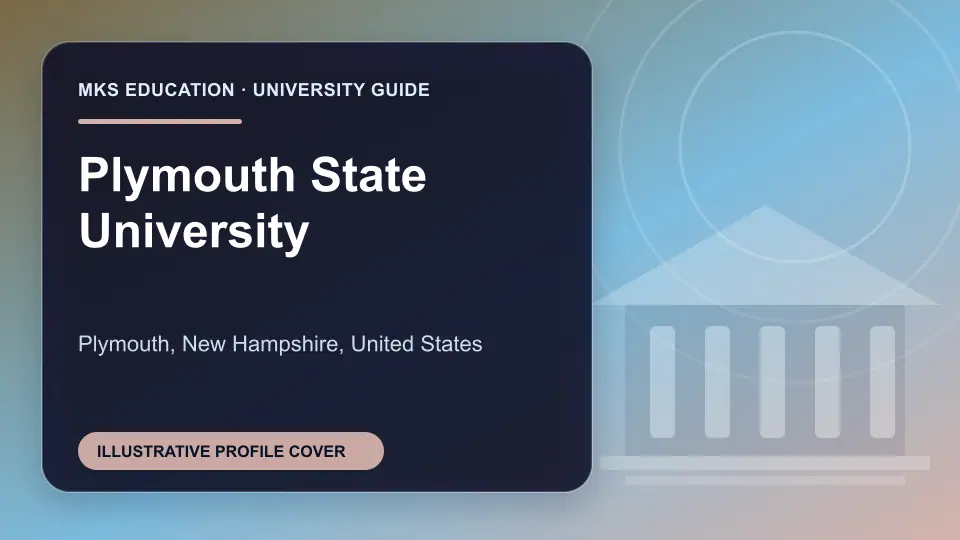 Illustrative MKS Education profile cover for Plymouth State University in the USA