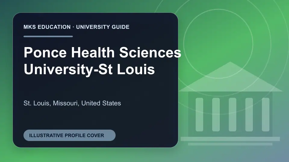Illustrative MKS Education profile cover for Ponce Health Sciences University-St Louis in the USA
