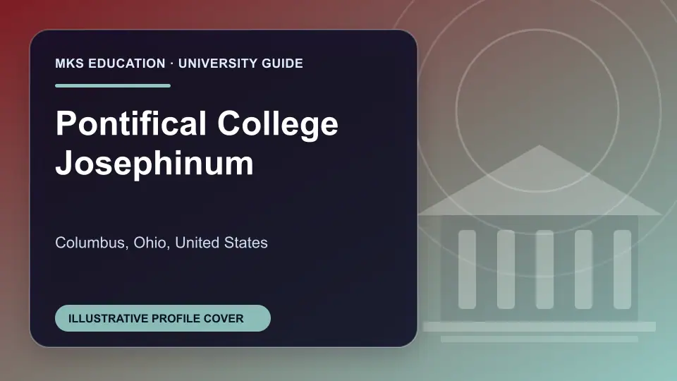 Illustrative MKS Education profile cover for Pontifical College Josephinum in the USA
