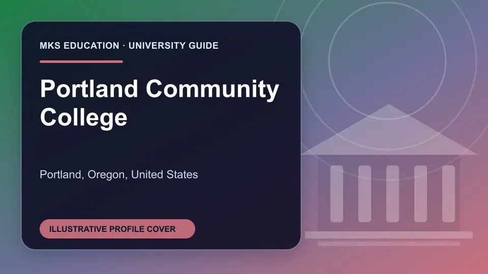 Illustrative MKS Education profile cover for Portland Community College in the USA