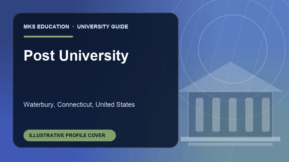 Illustrative MKS Education profile cover for Post University in United States