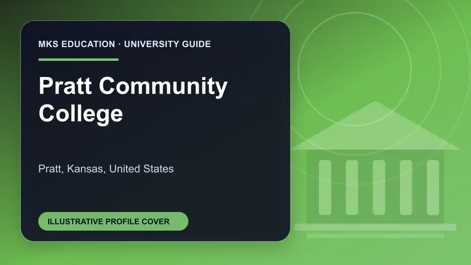 Illustrative MKS Education profile cover for Pratt Community College in the USA