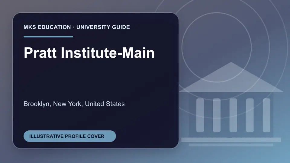 Illustrative MKS Education profile cover for Pratt Institute-Main in the USA
