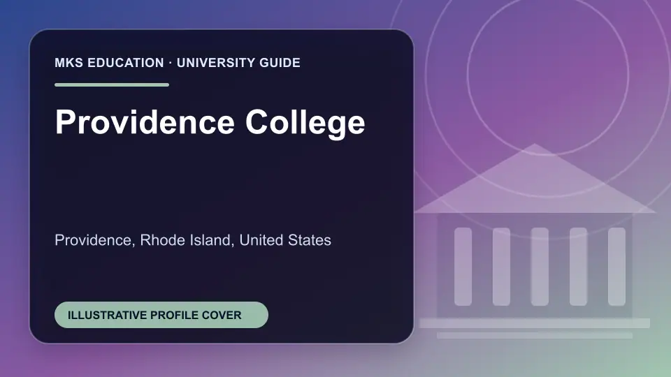 Illustrative MKS Education profile cover for Providence College in the USA