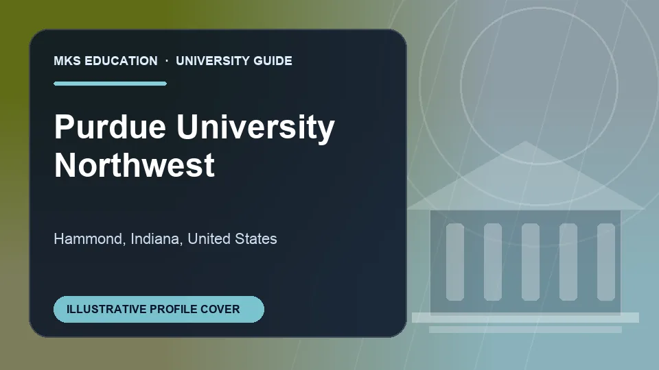 Illustrative MKS Education profile cover for Purdue University Northwest in the USA