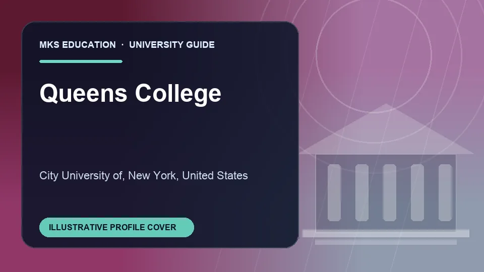 Illustrative MKS Education profile cover for Queens College in United States