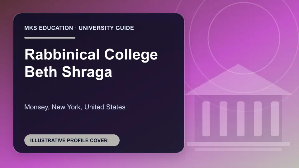 Illustrative MKS Education profile cover for Rabbinical College Beth Shraga in the USA