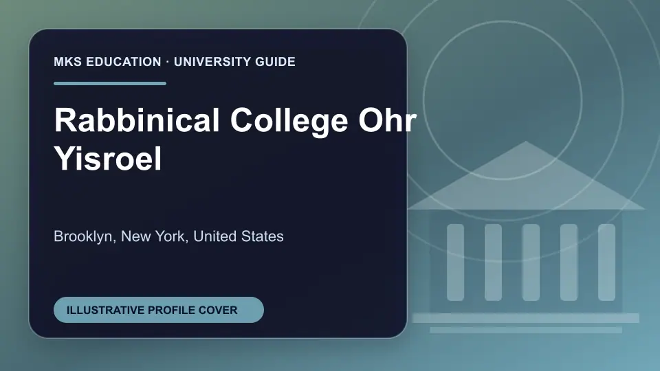 Illustrative MKS Education profile cover for Rabbinical College Ohr Yisroel in the USA
