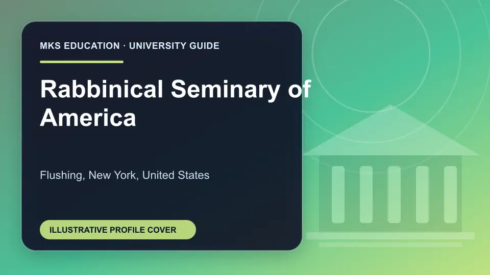 Illustrative MKS Education profile cover for Rabbinical Seminary of America in the USA