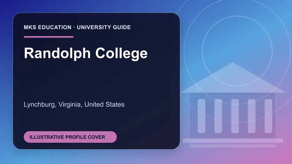 Illustrative MKS Education profile cover for Randolph College in the USA