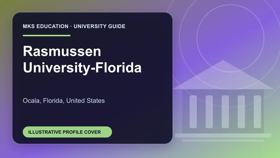 Illustrative MKS Education profile cover for Rasmussen University-Florida in the USA
