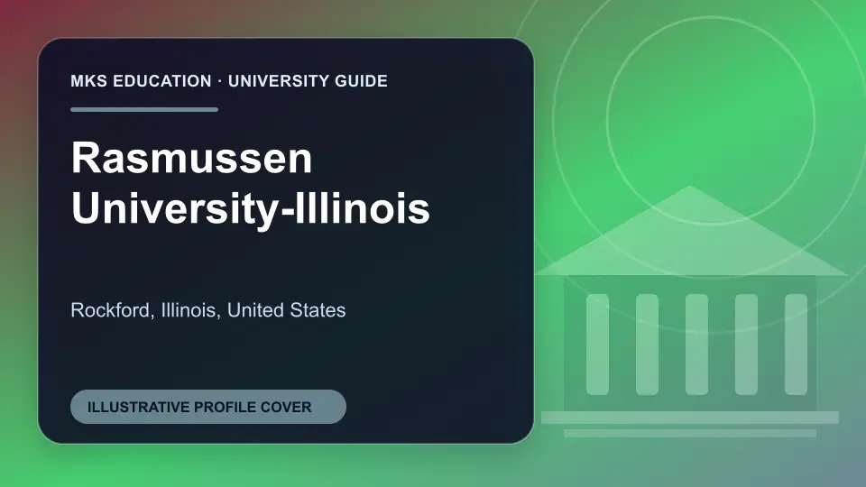 Illustrative MKS Education profile cover for Rasmussen University-Illinois in the USA