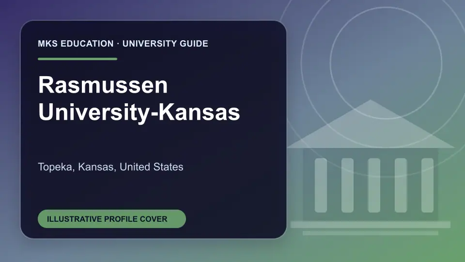 Illustrative MKS Education profile cover for Rasmussen University-Kansas in the USA