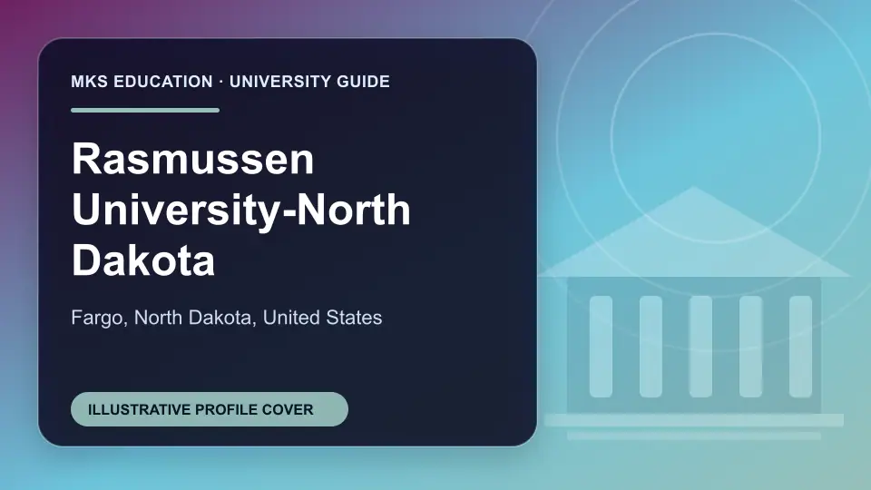 Illustrative MKS Education profile cover for Rasmussen University-North Dakota in the USA