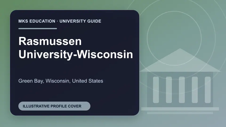 Illustrative MKS Education profile cover for Rasmussen University-Wisconsin in the USA