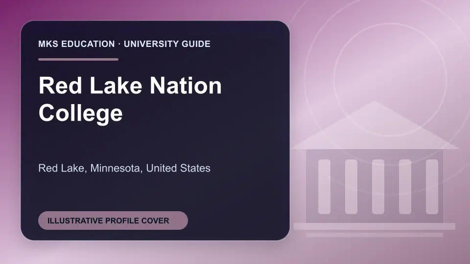 Illustrative MKS Education profile cover for Red Lake Nation College in the USA