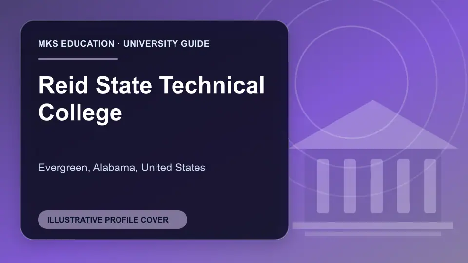 Illustrative MKS Education profile cover for Reid State Technical College in the USA