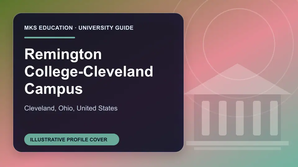 Illustrative MKS Education profile cover for Remington College-Cleveland Campus in the USA