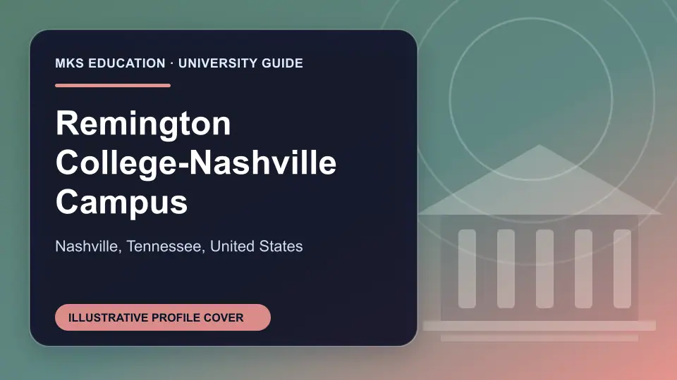 Illustrative MKS Education profile cover for Remington College-Nashville Campus in the USA