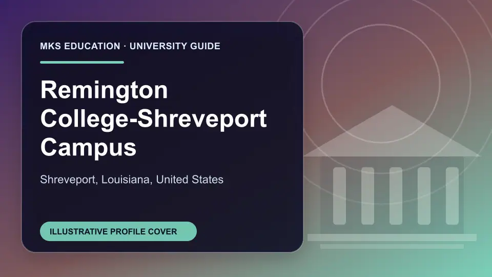 Illustrative MKS Education profile cover for Remington College-Shreveport Campus in the USA