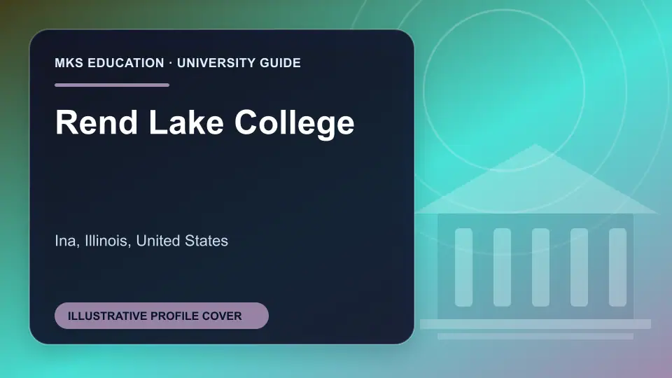 Illustrative MKS Education profile cover for Rend Lake College in the USA