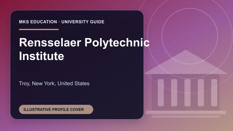 Illustrative MKS Education profile cover for Rensselaer Polytechnic Institute in the USA