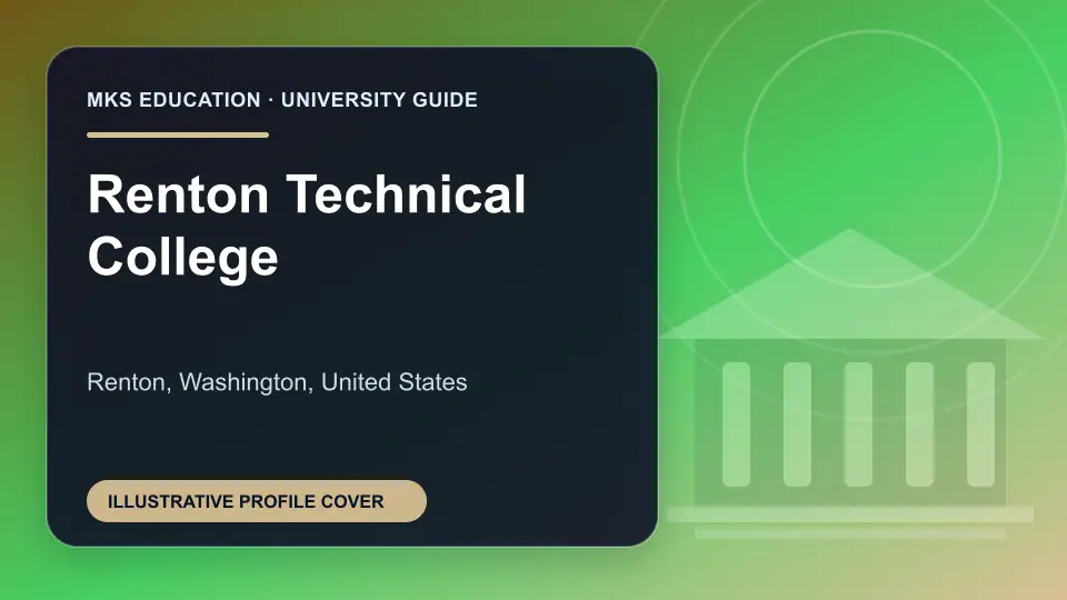 Illustrative MKS Education profile cover for Renton Technical College in the USA