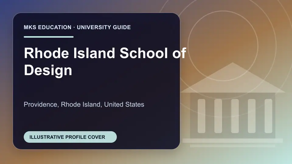Illustrative MKS Education profile cover for Rhode Island School of Design in the USA