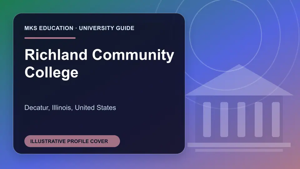 Illustrative MKS Education profile cover for Richland Community College in the USA