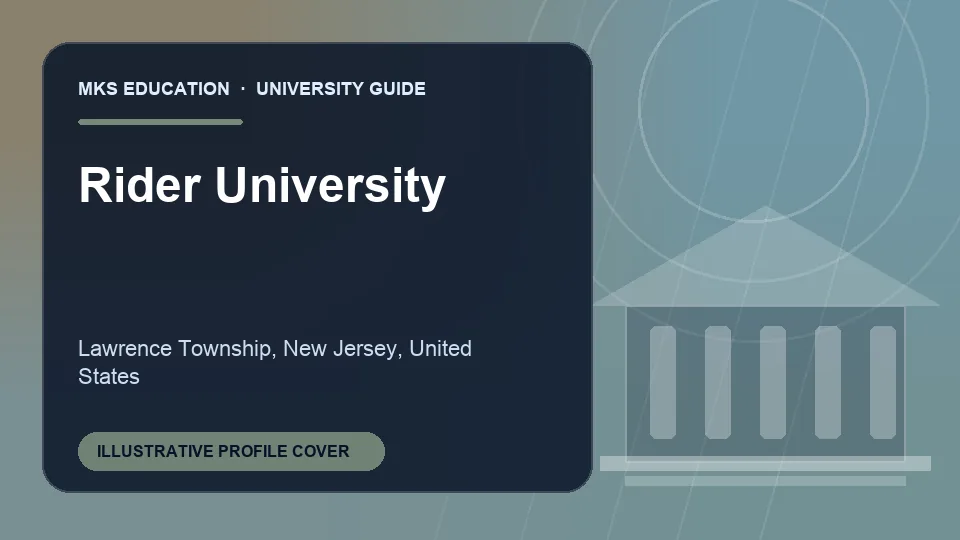 Illustrative MKS Education profile cover for Rider University in United States