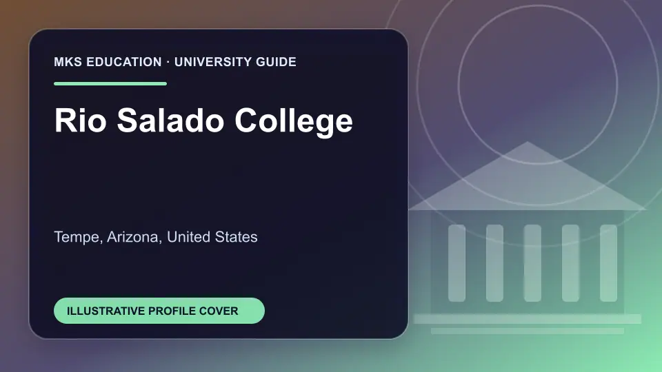 Illustrative MKS Education profile cover for Rio Salado College in the USA