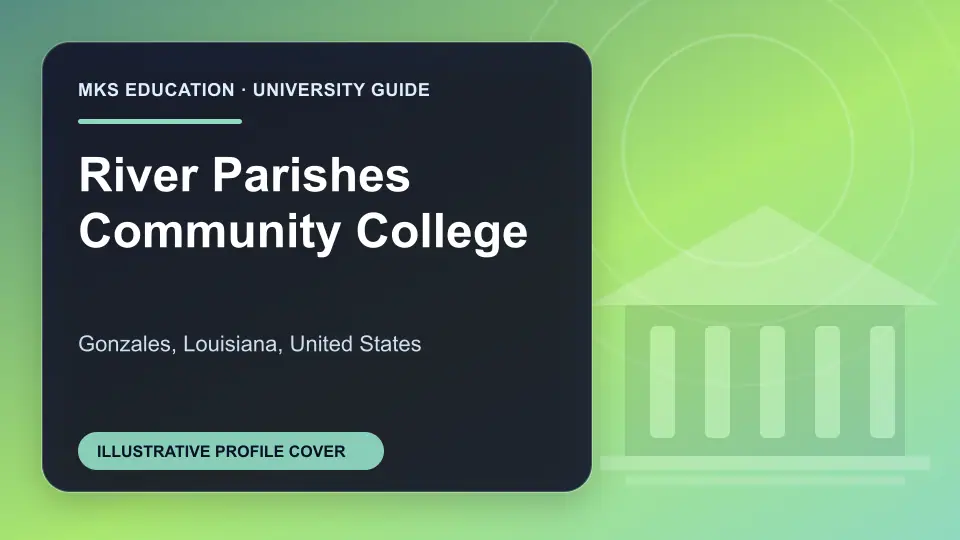 Illustrative MKS Education profile cover for River Parishes Community College in the USA