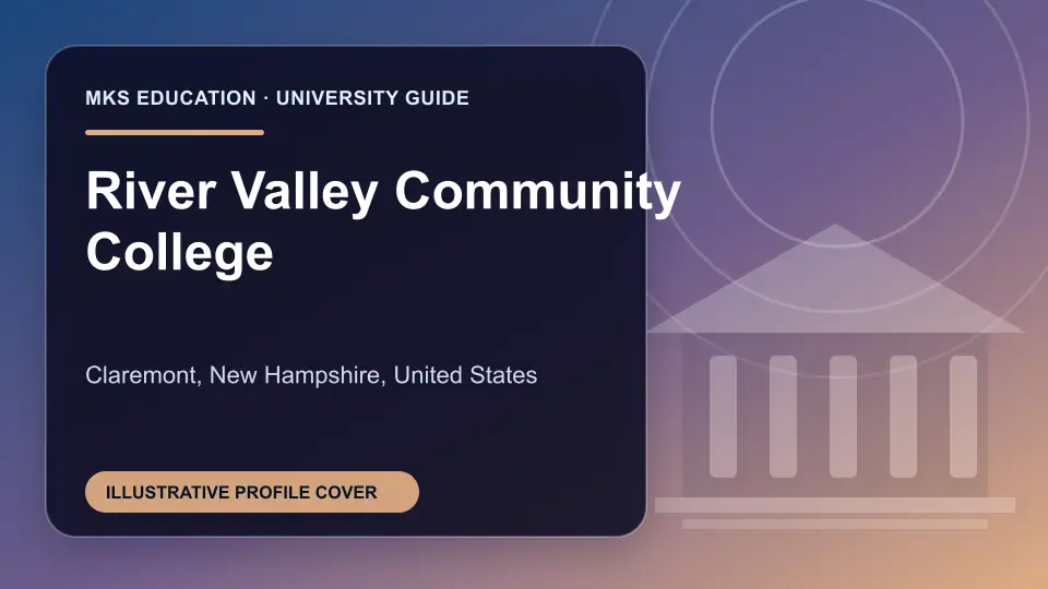 Illustrative MKS Education profile cover for River Valley Community College in the USA